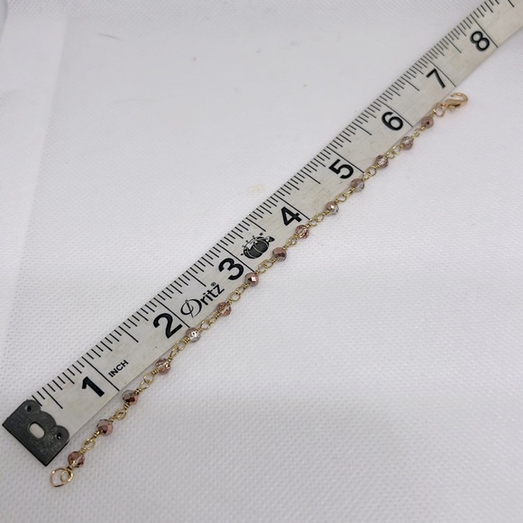 Dainty Firepolished Copper Glass Bead Bracelet - Picture 6 of 6